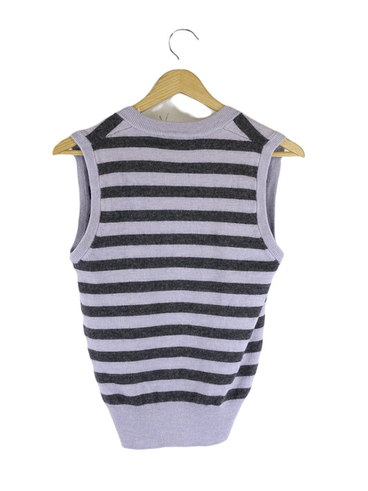 Marcs Grey And Purple Stripe Vest L