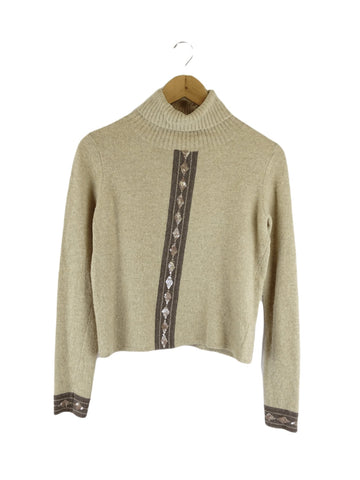 Jessica Beige Turtle Neck Sweater M