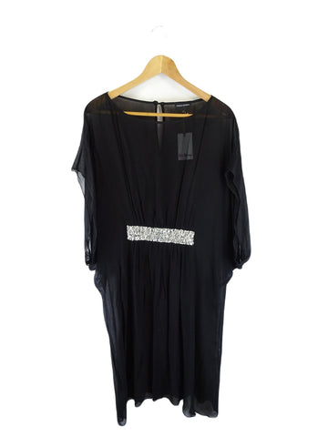 Howard Showers Black Sheer Dress 12