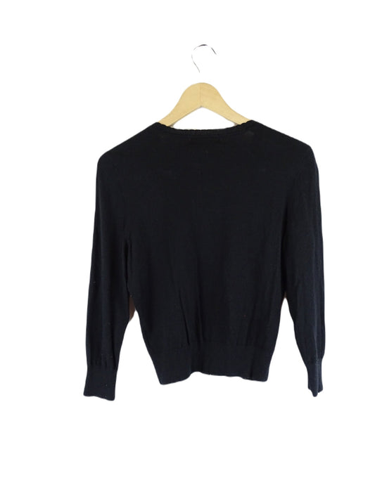 Alannah Hill Black Cardigan Sheer Collar 14