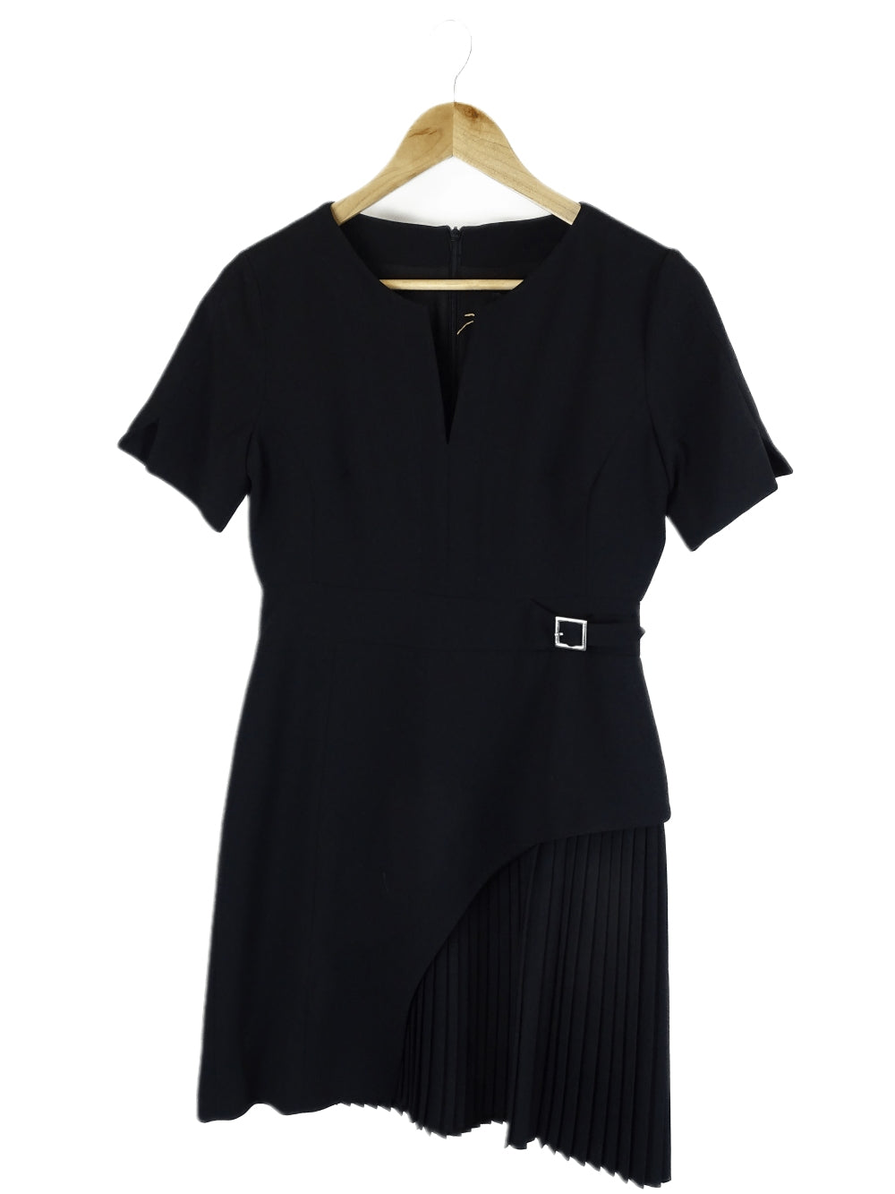 Karen Millen Black Military Pleat Dress 8