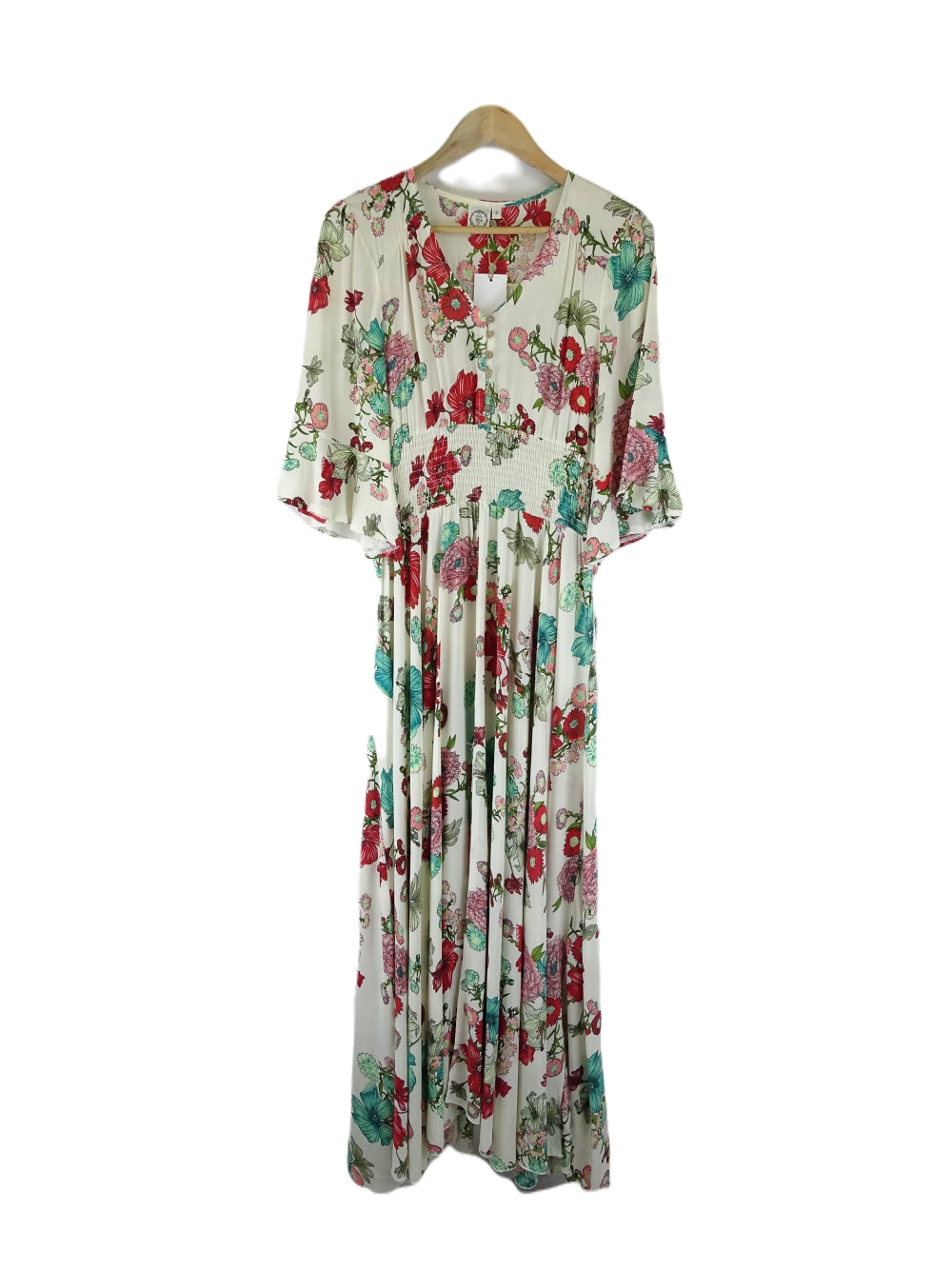 Silver Wishes White Floral Maxi Dress 8