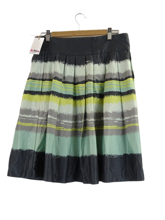 H&M Blue and Green Striped Skirt 12