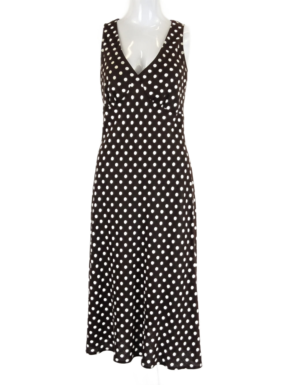 Hobbs Polka Dot Brown Dress 10