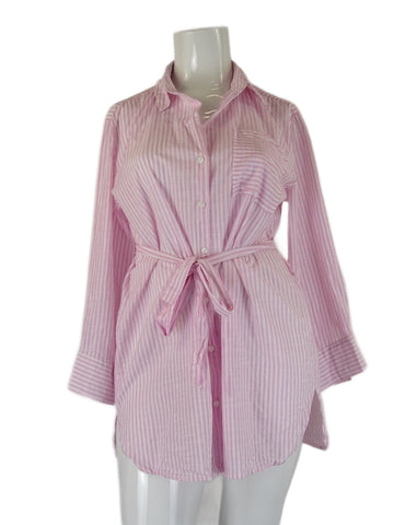 Paper Heart Pink Striped Mini Shirt Dress 12