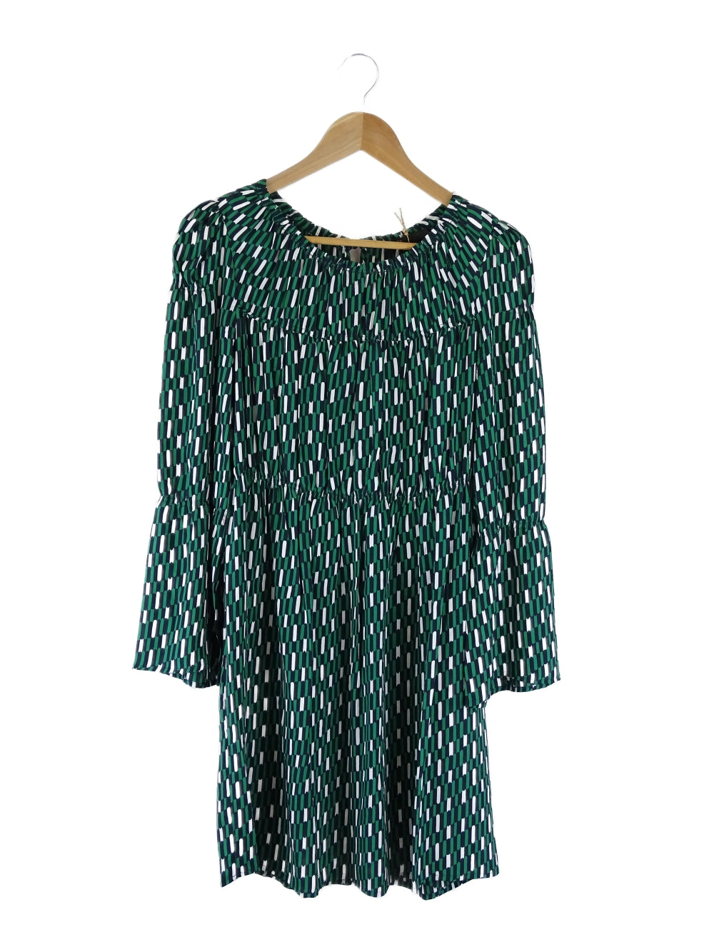 Maje Green Patterned Shift Dress M