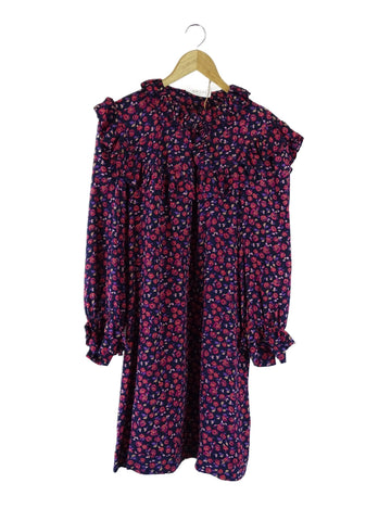 Sandro Black And Pink Floral Dress L