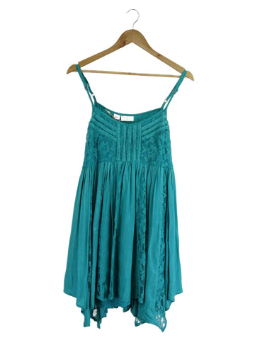 Tree Of Life Teal Blue Dress XS