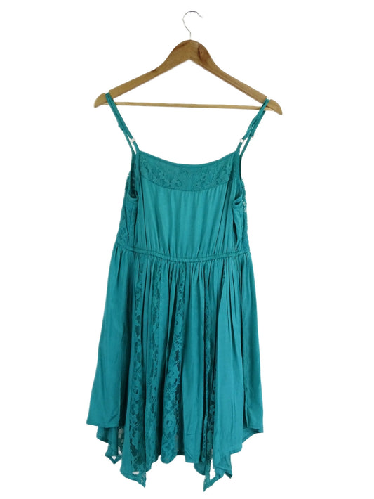 Tree Of Life Teal Blue Dress XS