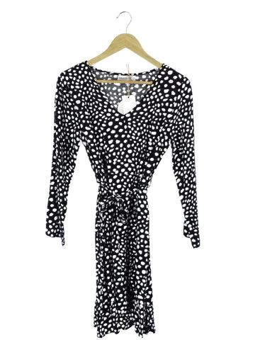 Grace & Co Black and White Polka Dot Dress 8