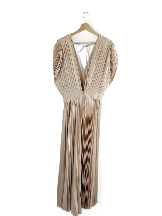 Pink Diamond Champagne Pleated Maxi Dress 12