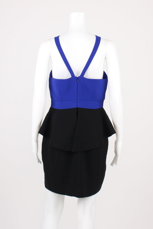 Forever New Blue And Black Peplum Dress 12