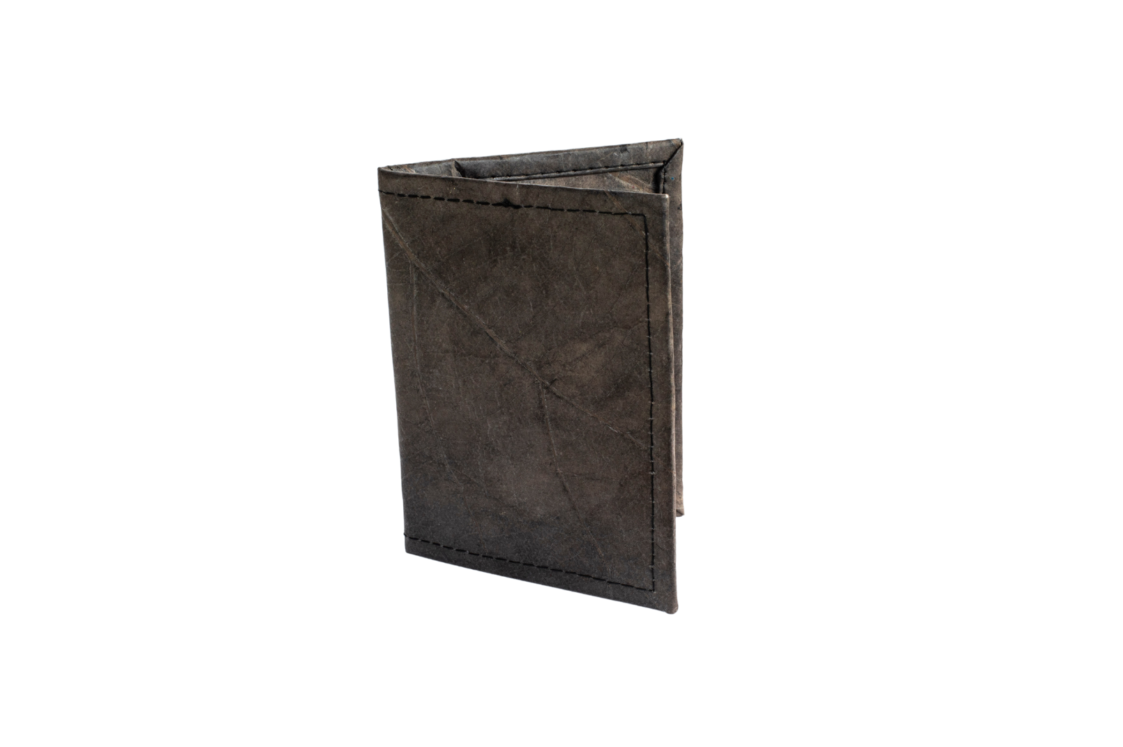 Vegan Leather Passport Holder - Black Brown