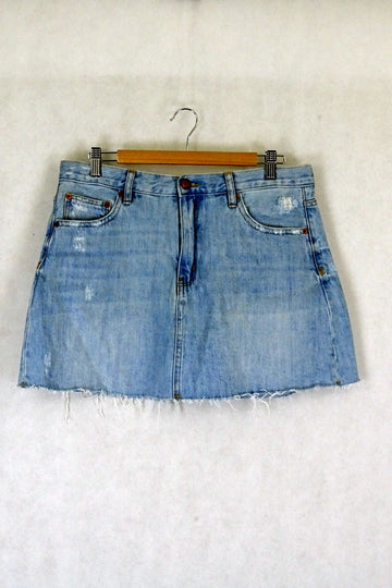 Ziggy Denim 32 Light Denim Skirt (14AU)