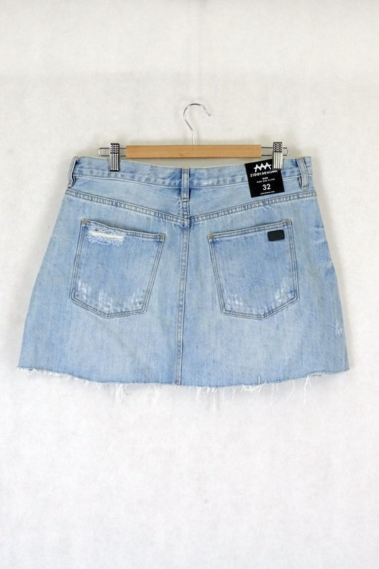 Ziggy Denim 32 Light Denim Skirt (14AU)