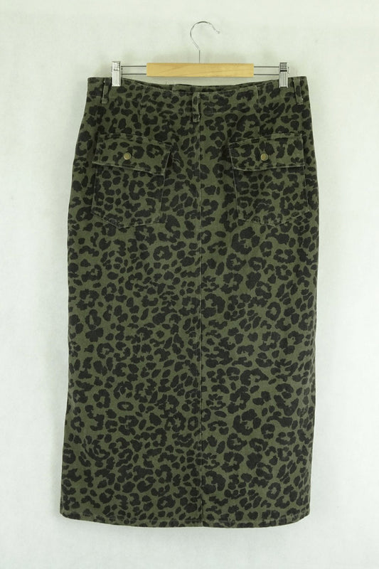 Jaase Animal Print Skirt L