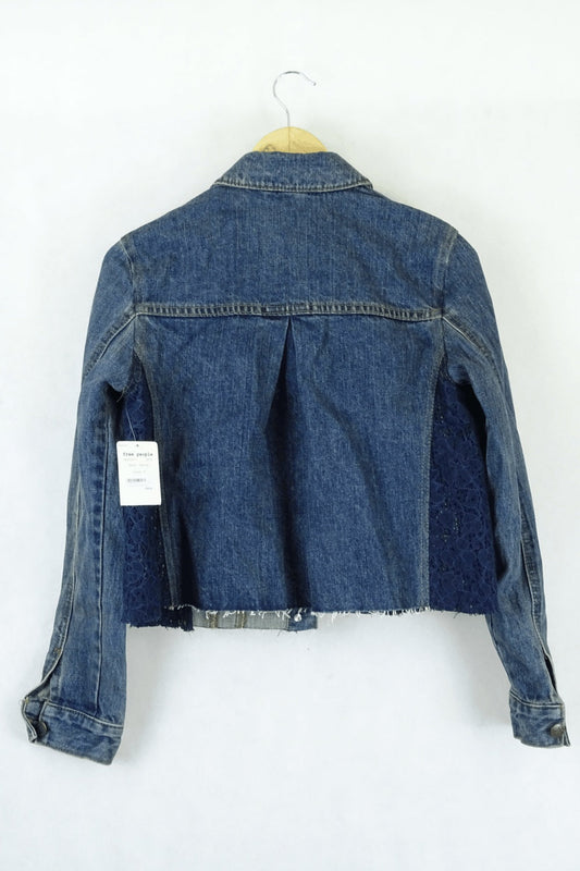 Free People Denim Lace Jacket S NWT