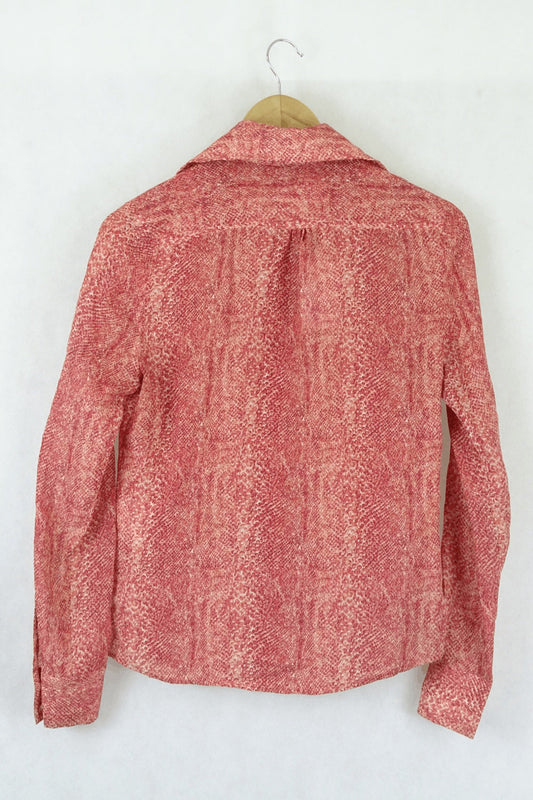 Jane Ramsay Pink Printed Shirt Xs