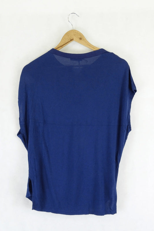 Zara Navy T-Shirt S