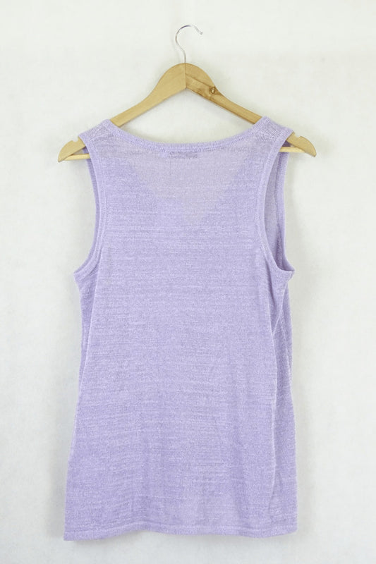 Atmos & Here Purple Knit Singlet S