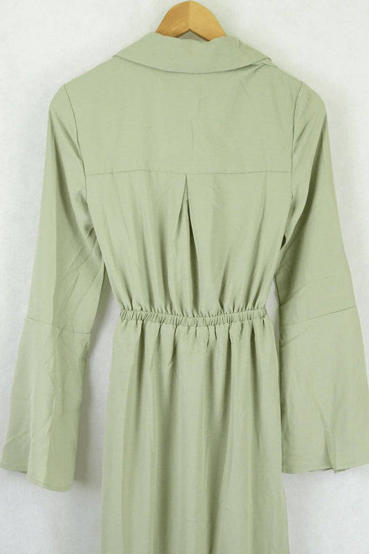 Bwldr Riley Split Sleeve Dress In Sage 6