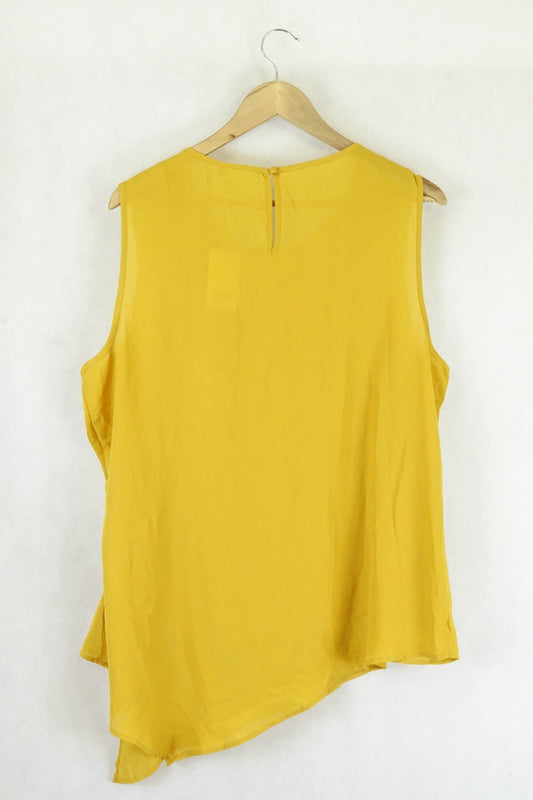 Noni B Mustard Asymetric Blouse 18