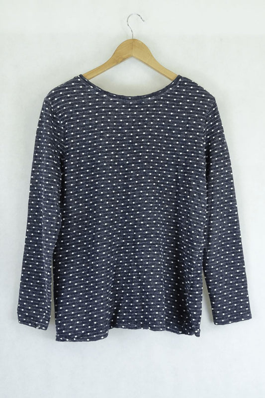 Seed Navy Spot Top M