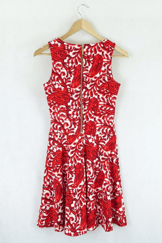 Michael Kors Red and White Dress XS