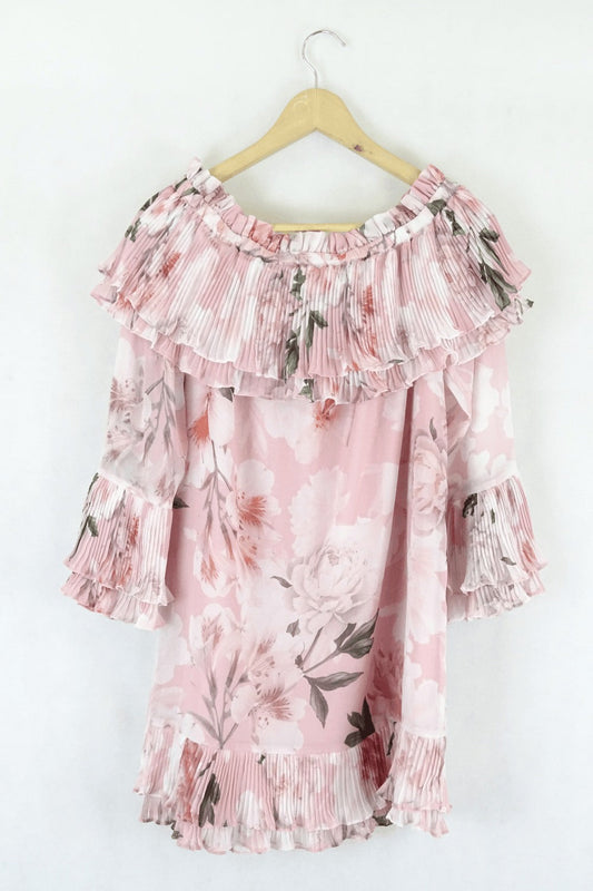 We Are Kindred Pink Off Shoulder Dress 10