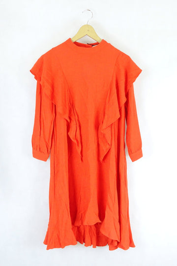 & Other Stories Orange Midi Dress 10