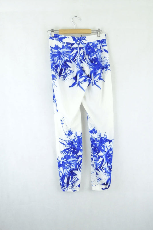 Indikah Floral Blue And White Pants 10