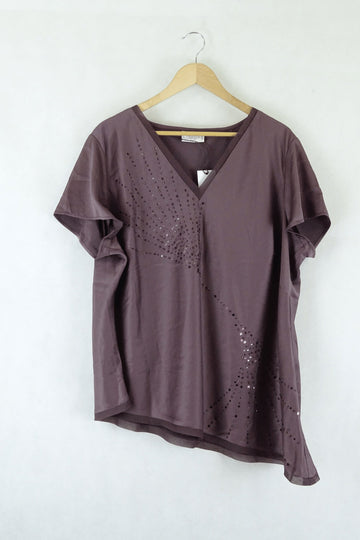 Sara Brown Top With Beads 26