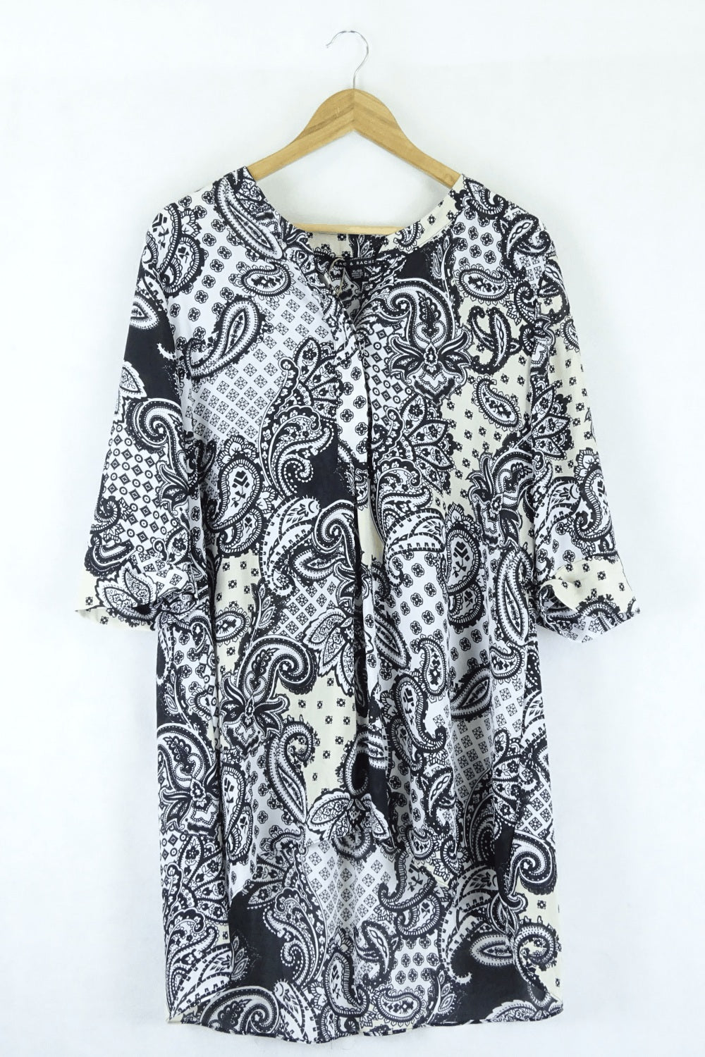 Zac & Rachel Black And White Tunic Top Xl