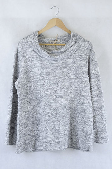 Noni B Grey Long Sleeve Top XL