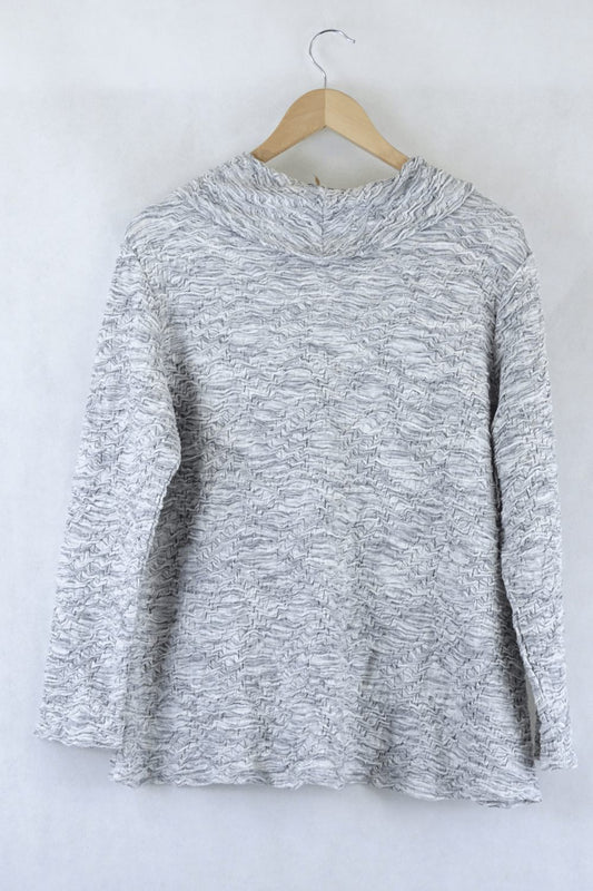 Noni B Grey Long Sleeve Top XL