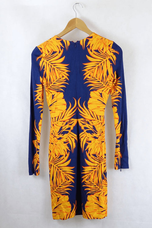 Matthew Williamson Navy & Orange Dress 6