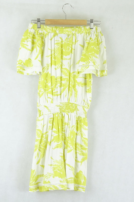 Wish Yellow Floral Dress XS