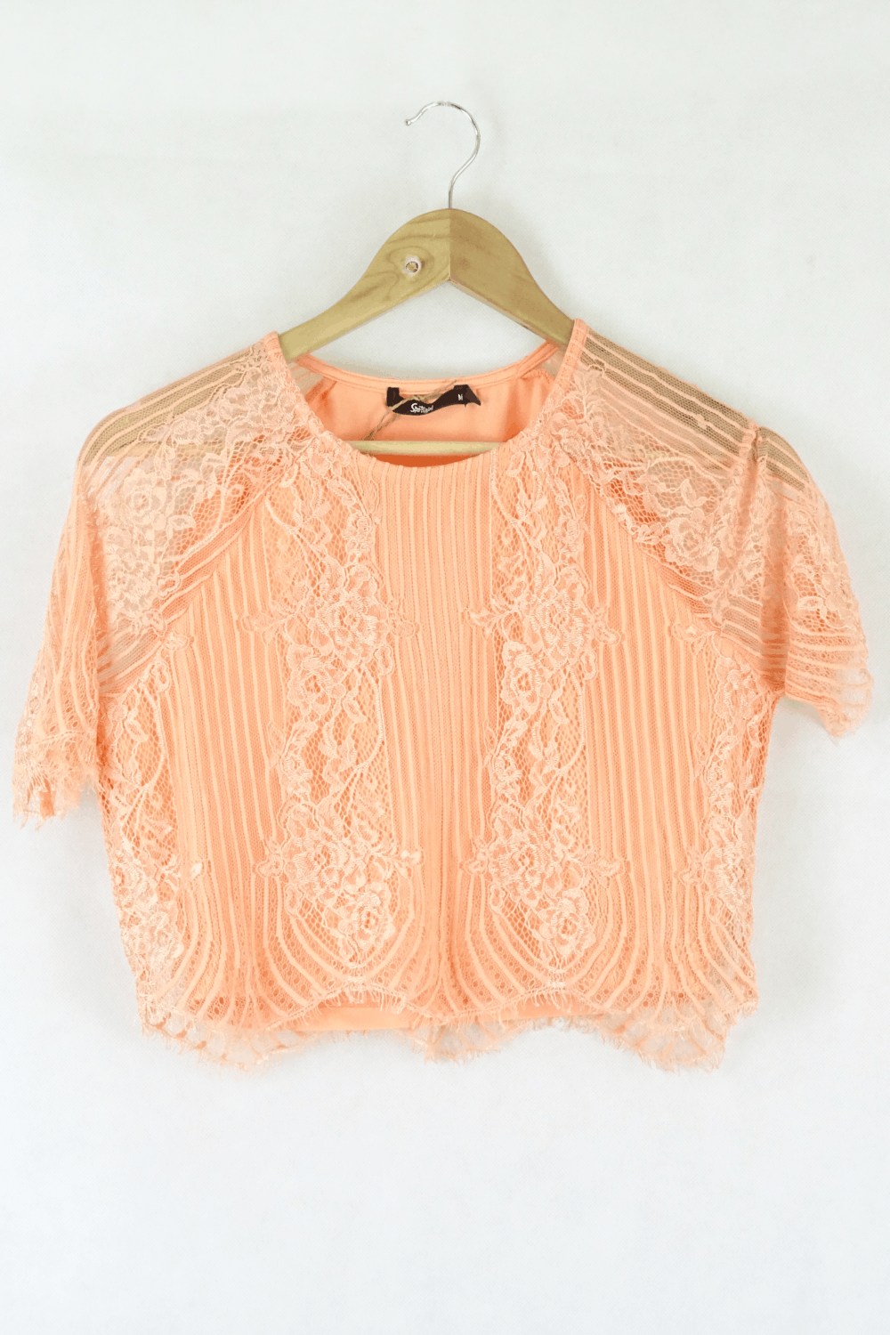 Sportsgirl Orange Lace Top M