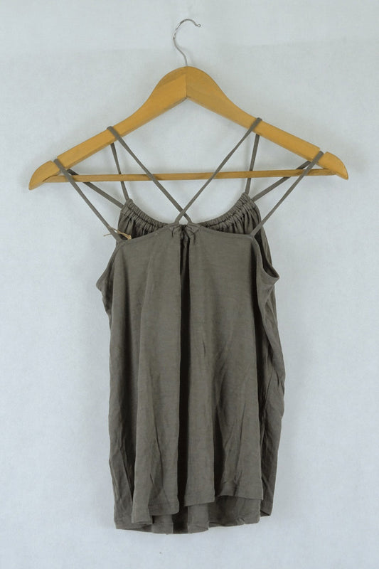 Witchery Taupe Strappy Singlet Top XXS