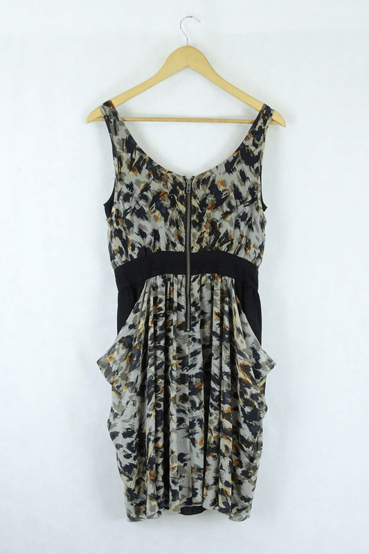 Portmans Brown Patterned Dress 10