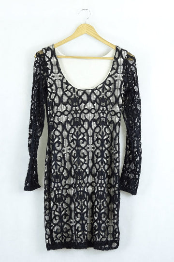 Asos Black And White Lace Dress 10