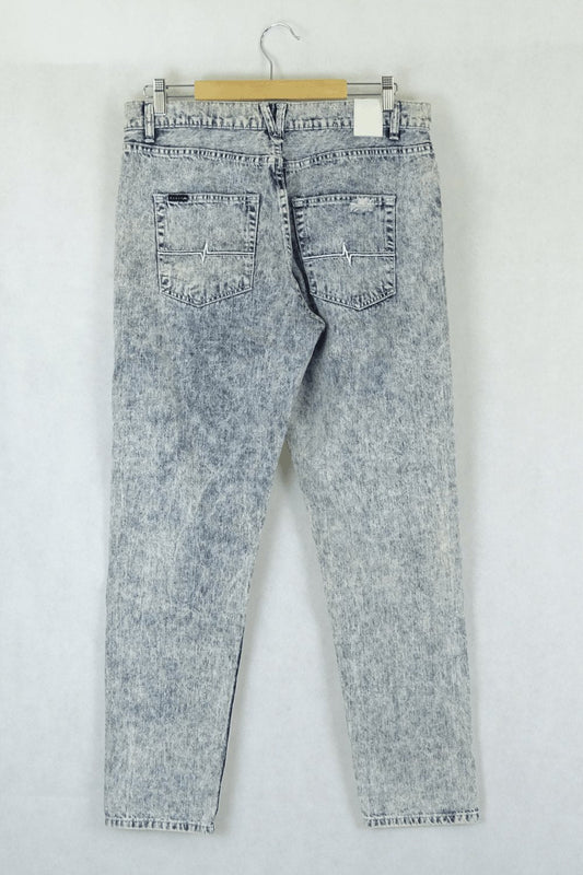 Rusty Distressed Blue Denim Boyfriend Jeans 10