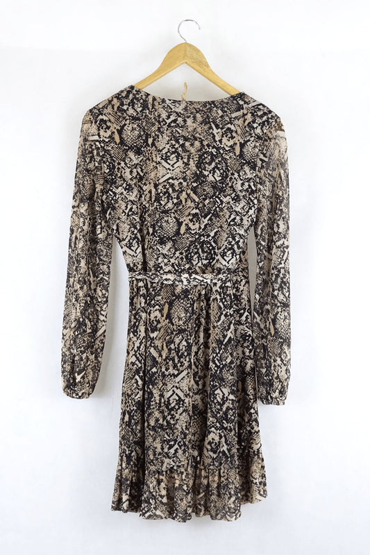 Sportsgirl Animal Print Wrap Dress XXS