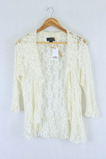 Ckm White Lace Cardigan XL