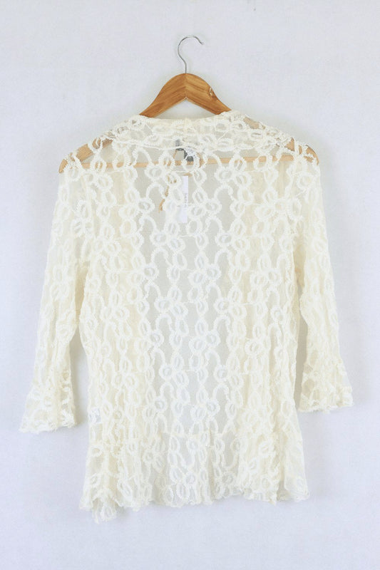 Ckm White Lace Cardigan XL