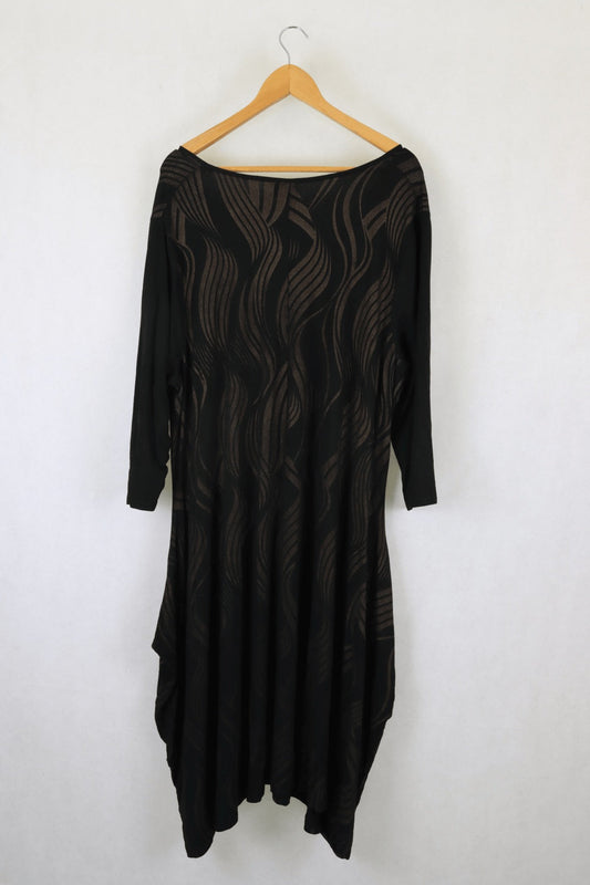 Taking Shape TS Black And Gold Dress M