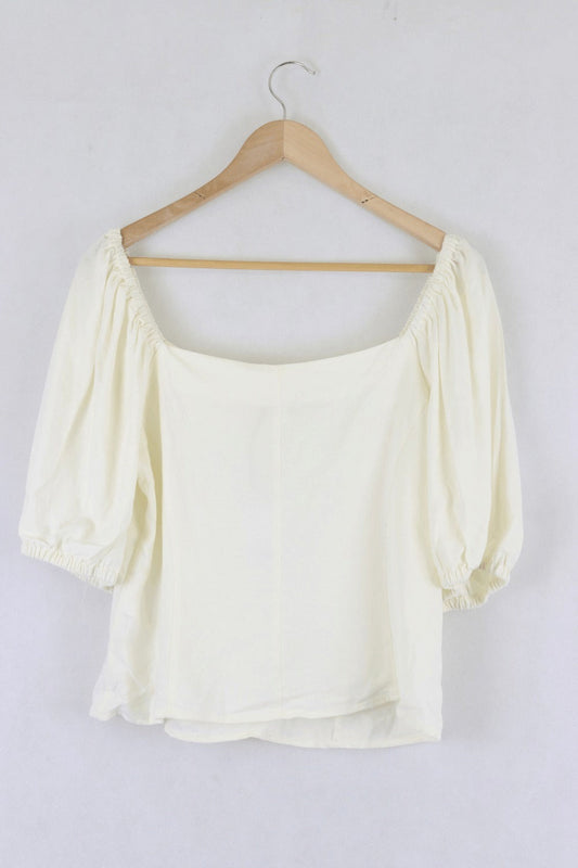 H&M Cream Cropped Top 14