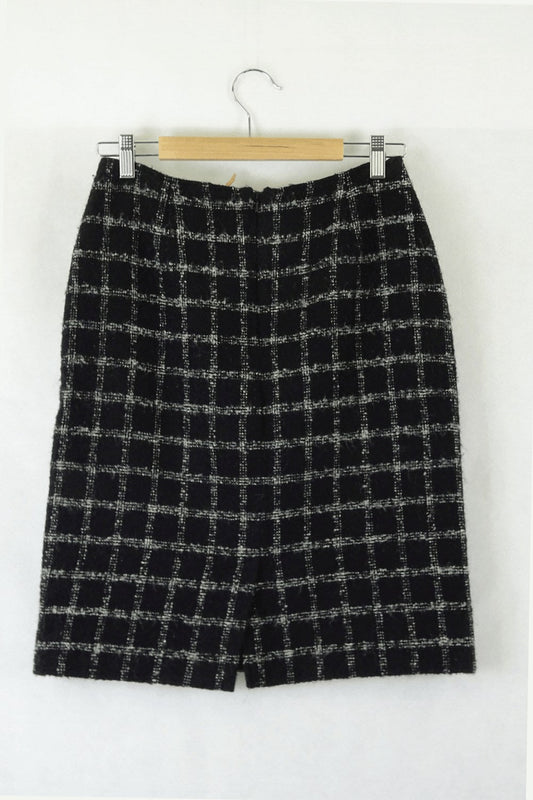 Precis Petite Black And White Check Skirt 10