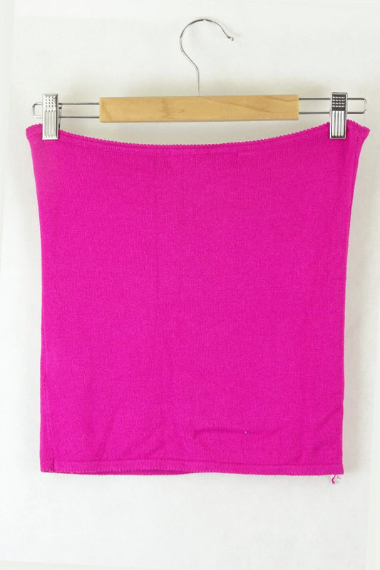 Rebecca Davies Pink Strapless Top S