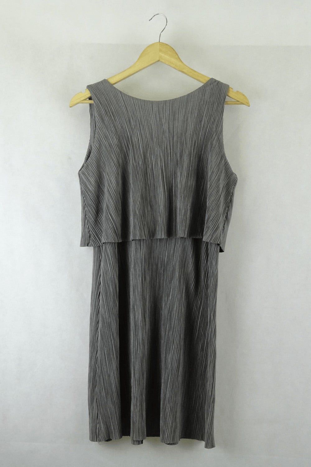 Mille Grey Pleated Dress M